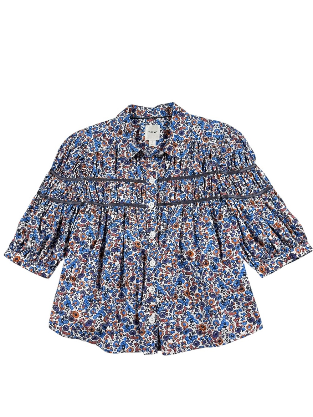 Anthropologie Maeve Leandra Shirred Yoke blouse, S